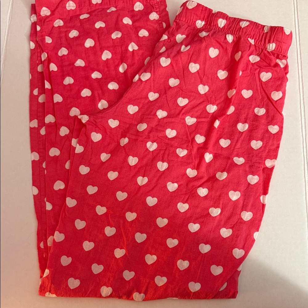 Forever 21 Pink Heart Print Kids Pajama Bottoms
